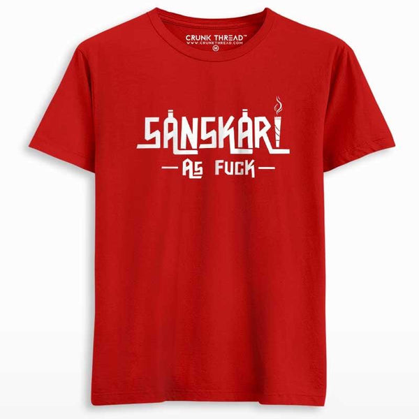 Sanskari AF Men's Printed T-shirt - Crunk Thread