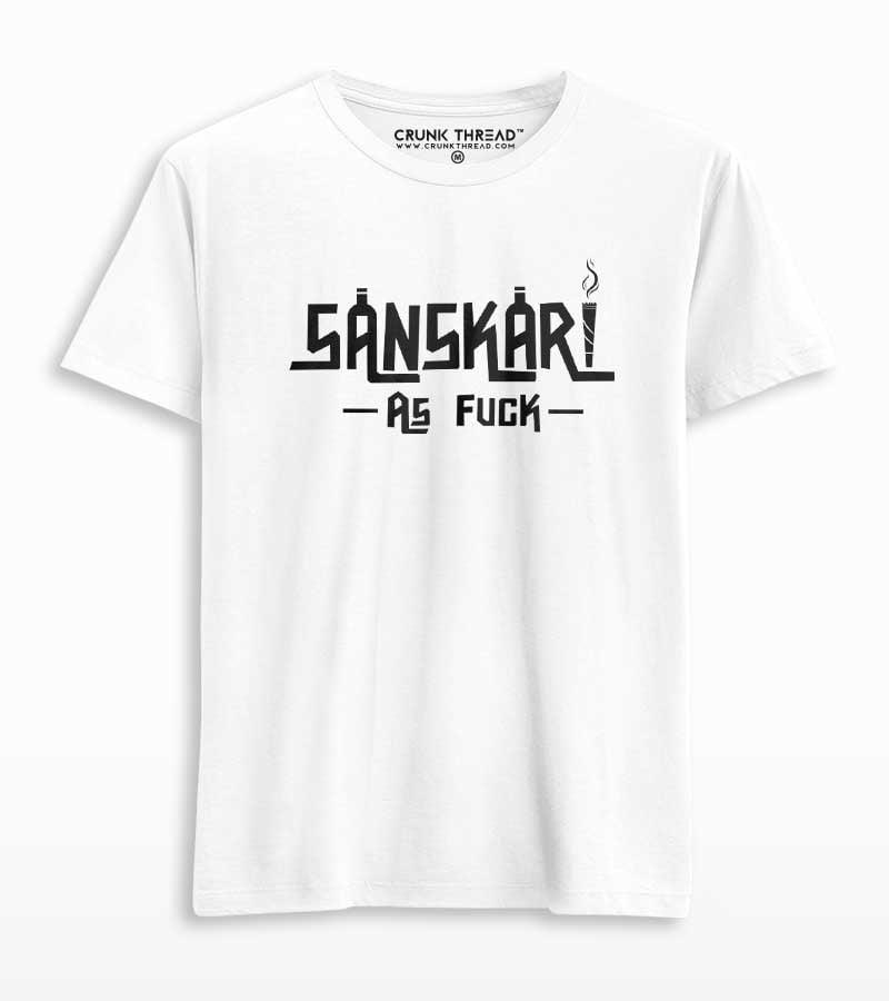 Sanskari AF Men's Printed T-shirt - Crunk Thread