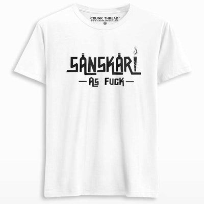 Sanskari AF Men's Printed T-shirt - Crunk Thread