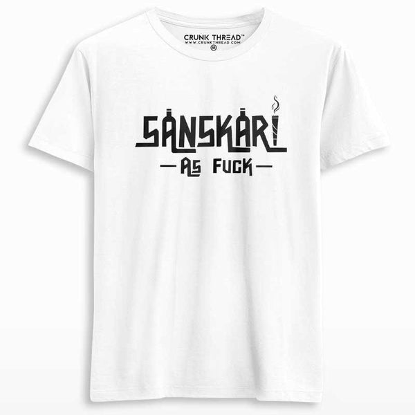 Sanskari AF Men's Printed T-shirt - Crunk Thread