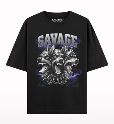 Savage Doberman Oversized T-shirt - Crunk Thread