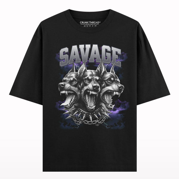 Savage Doberman Oversized T-shirt - Crunk Thread