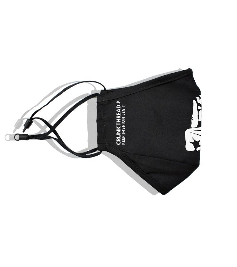 Silence Please Face Mask With Nose Clip & Adjustable Ear Loop - Crunk Thread