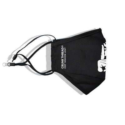 Silence Please Face Mask With Nose Clip & Adjustable Ear Loop - Crunk Thread