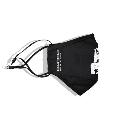 Silence Please Face Mask With Nose Clip & Adjustable Ear Loop - Crunk Thread