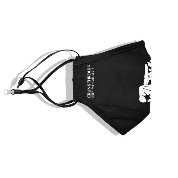 Silence Please Face Mask With Nose Clip & Adjustable Ear Loop - Crunk Thread