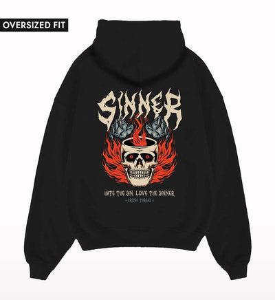 Sinner Oversized Hoodie - Crunk Thread