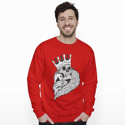 Skeleton King Poker Sweatshirt - Crunk Thread
