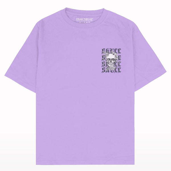Skull and Flower Oversized T-shirt - Crunk Thread