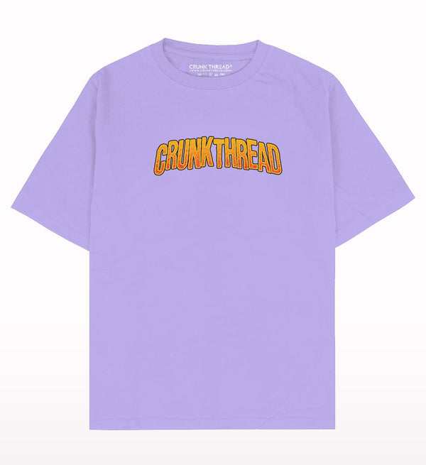 Crunk Thread Skull Fire Lavender T-shirt