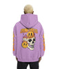 Crunk Thread Skull Fire Relaxed Fit Drop Shoulder Lavender Hoodie