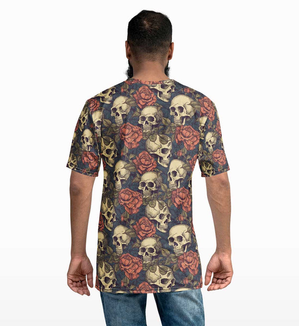 Floral Skull All Over Print T-shirt