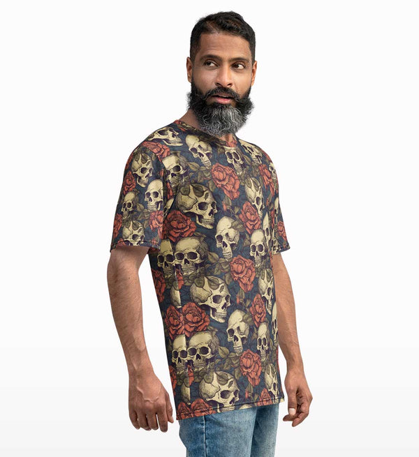 Floral Skull All Over Print T-shirt