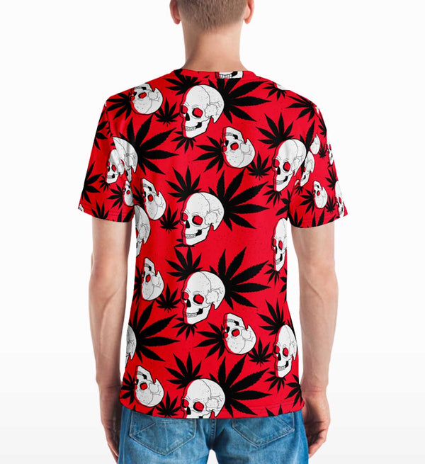 Weed Skull All Over Print T-shirt