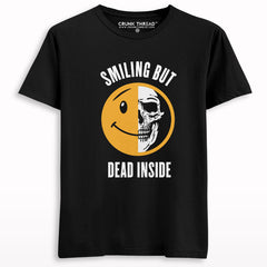 Smiling But Dead Inside Skull T-shirt