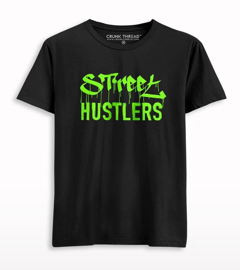 Street Hustlers Glow In The Dark T-shirt (Light Green To Green) - Crunk Thread