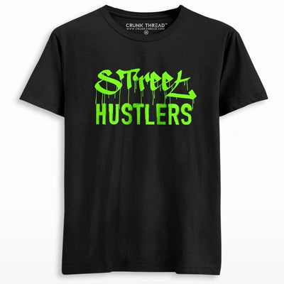 Street Hustlers Glow In The Dark T-shirt (Light Green To Green) - Crunk Thread