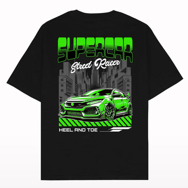 Supercar Street race Oversized T-shirt - Crunk Thread