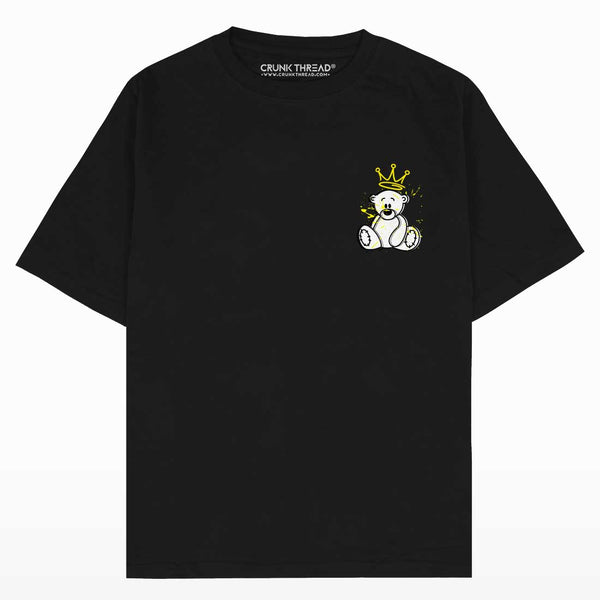 Teddy Bear Work Hard Oversized T-shirt - Crunk Thread