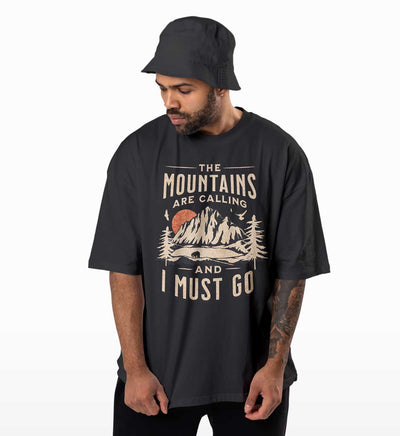 Mountains are calling Oversized T-shirt - Crunk Thread