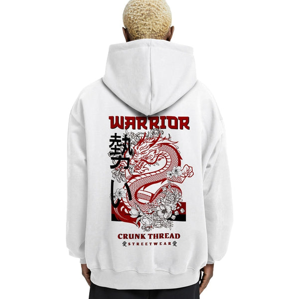 Warrior Dragon Relaxed Drop Shoulder Hoodie - Crunk Thread