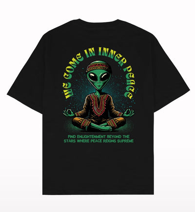 Alien Inner Peace Oversized T-shirt - Crunk Thread