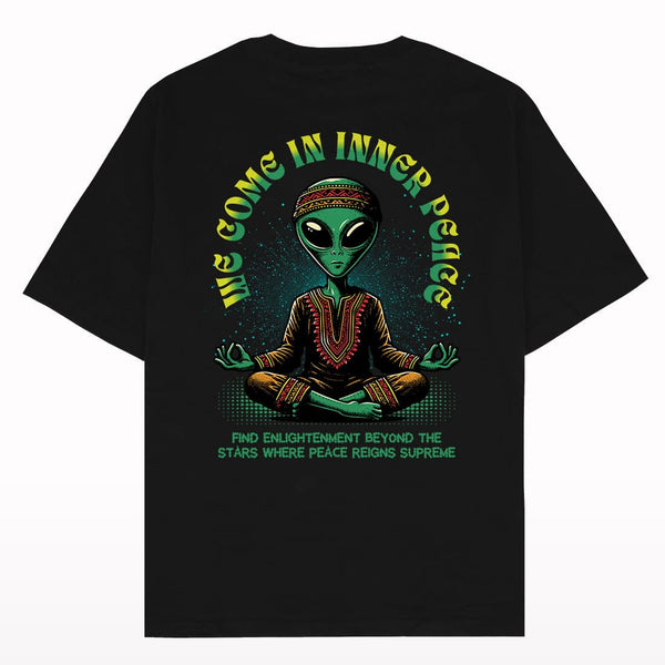 Alien Inner Peace Oversized T-shirt - Crunk Thread