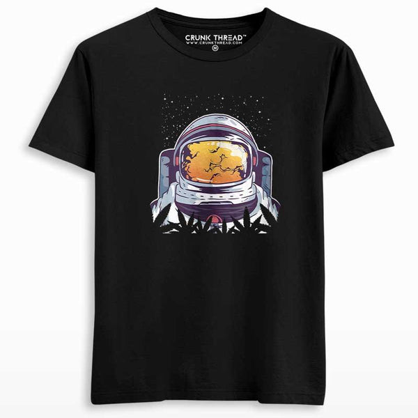 Weed Astronaut Graphic T-shirt - Crunk Thread