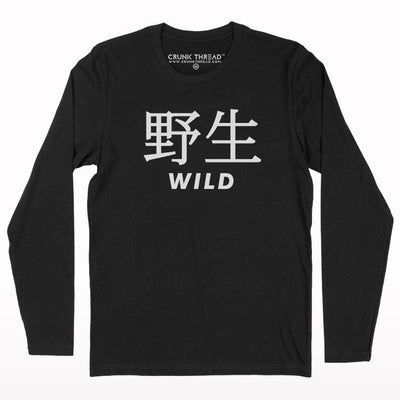 Wild Japanese Typography Full Sleeve T-shirt - Crunk Thread