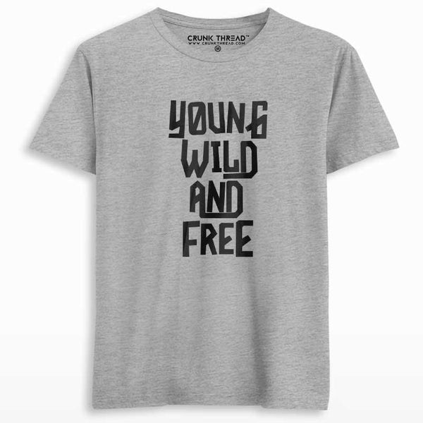 Young Wild And Free Men's Printed T-shirt - Crunk Thread