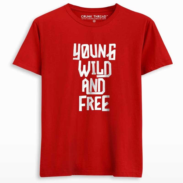 Young Wild And Free Men's Printed T-shirt - Crunk Thread