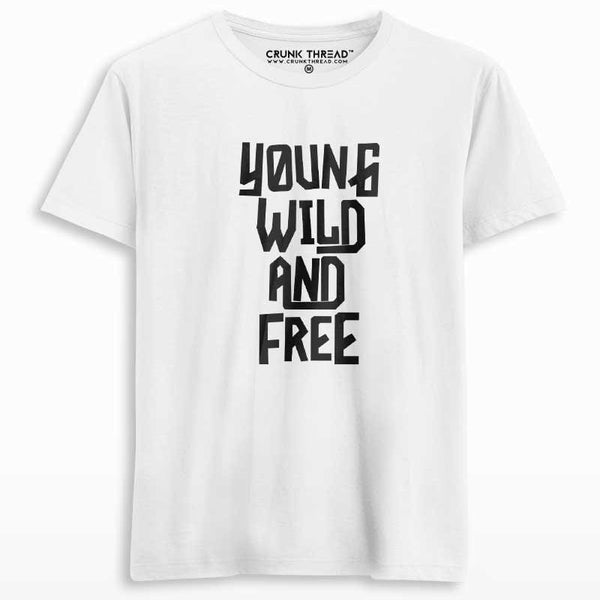 Young Wild And Free Men's Printed T-shirt - Crunk Thread