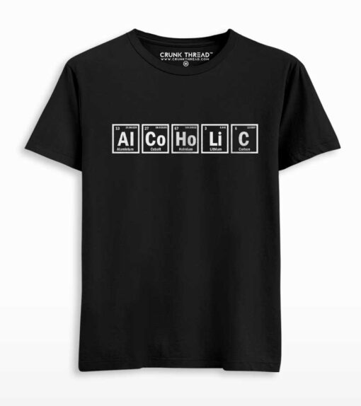 Alcoholic Periodic Table Print T-shirt