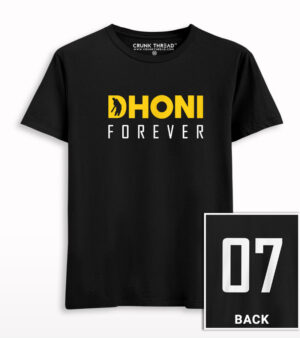 Dhoni Forever Front-Back Half Sleeve T-shirt