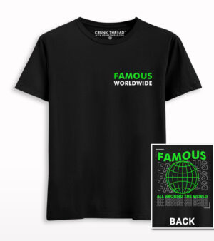 Famous Worldwide Front-Back Printed T-shirt