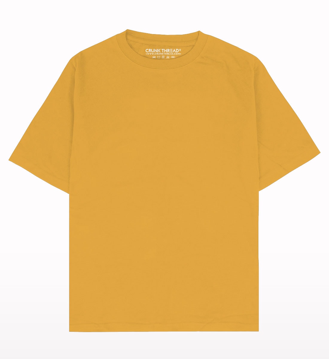 Unisex Oversized Plain Mustard T-shirt - Crunkthread.com