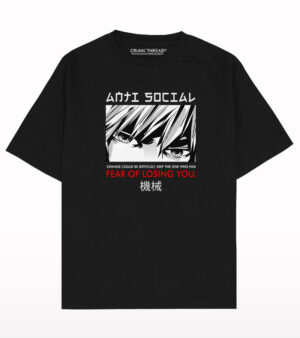 Anti social anime Oversized T-shirt