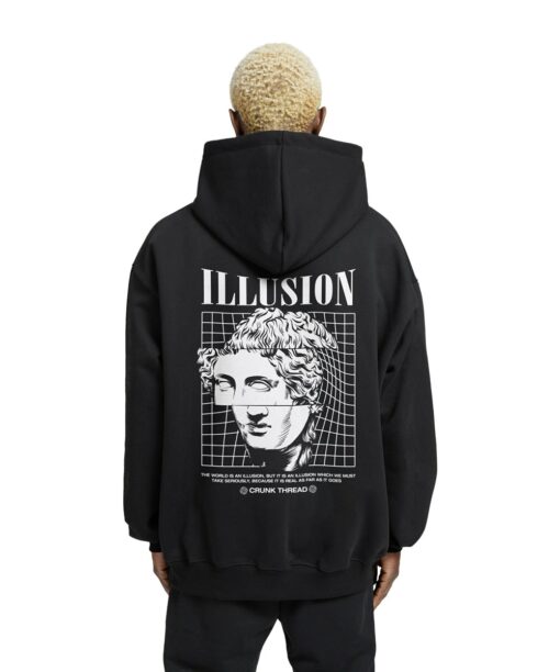 Illusion Relaxed Drop Shoulder Hoodie