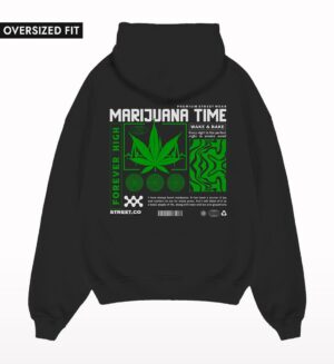 Marijuana Time Oversized Hoodie