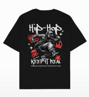 Hip-Hop Keep It Real Oversized T-shirt Back